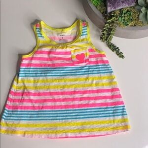 Carter’s Girls Rainbow Stripe Heart Tunic tank top 6